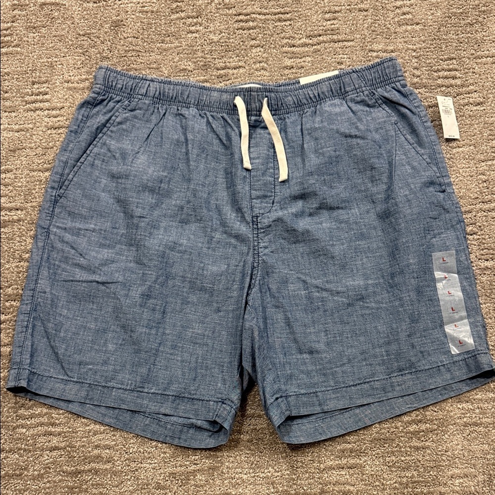 Old Navy Mens Denim Blue Jogger Shorts Size L